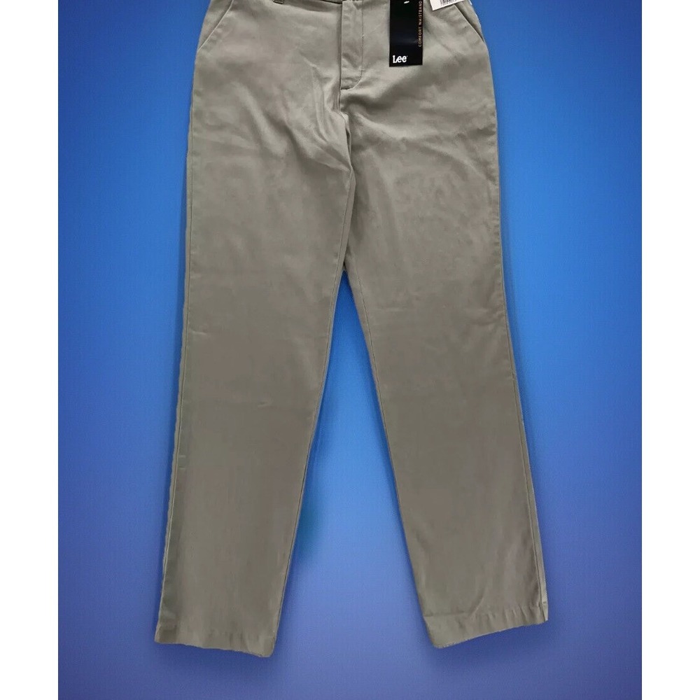 Lee Pants Women's 8 Straight Leg Mushroom Brown Stretch Waistband Casual Comfort